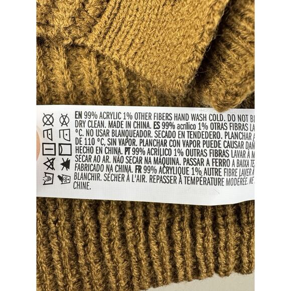 Forever 21 Women’s Cropped Balloon Sleeve Cardigan Sweater S Chocolate Brown - Picture 4 of 8